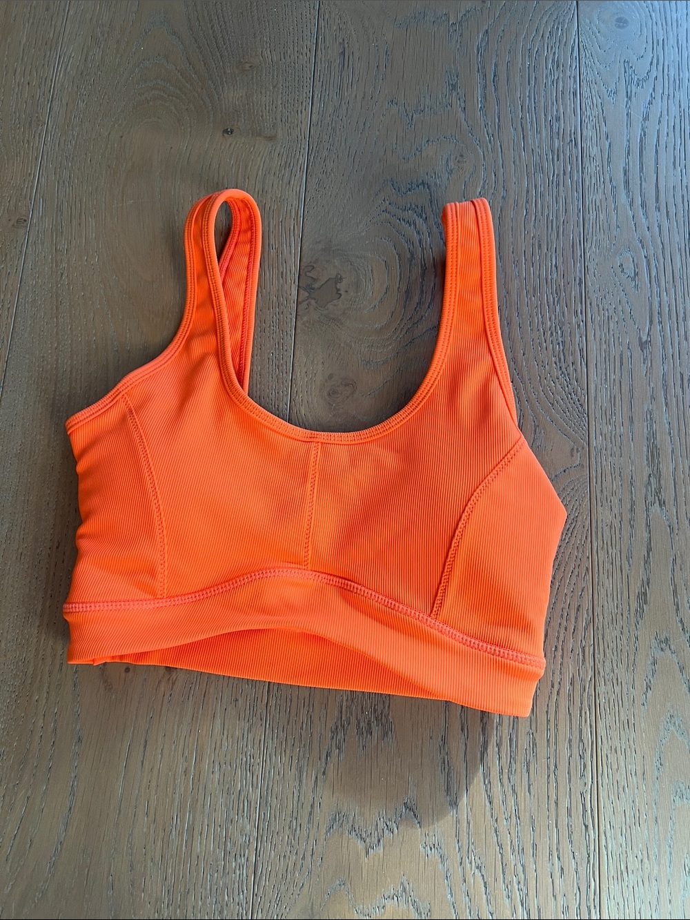 High-Support Orange Scoop Sports Bra - Wilo the label
